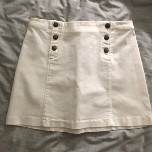 Abercrombie White Denim Skirt